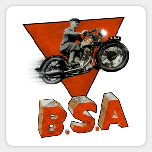 Vintage BSA Motorcycle Advertising Magnet